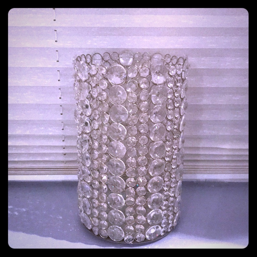 Large Designer Crystal Candle Holder